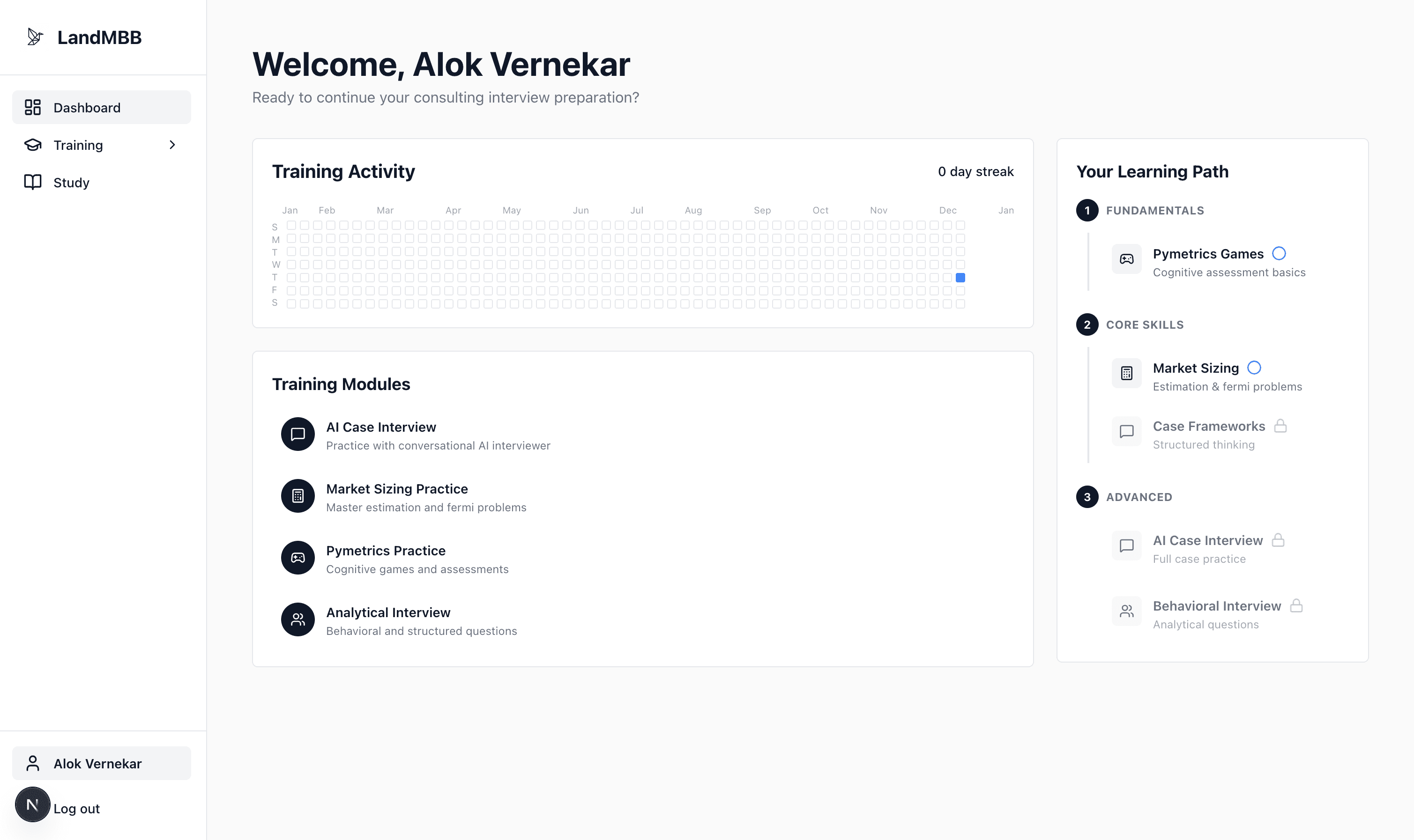 CaseMBB Dashboard Preview